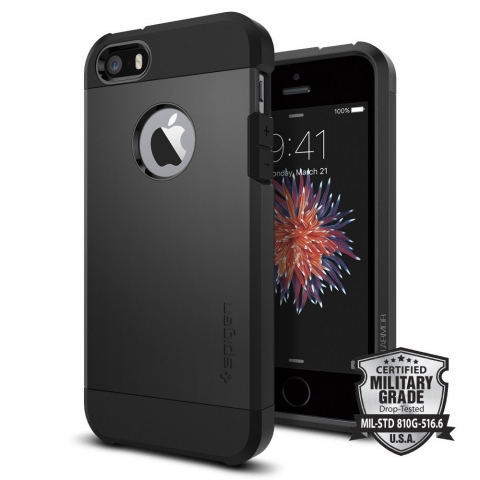 Spigen iPhone SE/5S/5 Tough Armor (MIL-STD-810G) Klf-Black