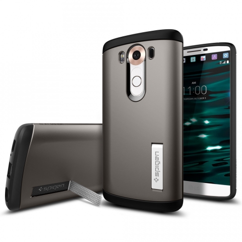 Spigen LG V10 Slim Armor Klf-Gunmetal