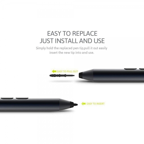 tesha Aluminum Surface Stylus Pen-Black