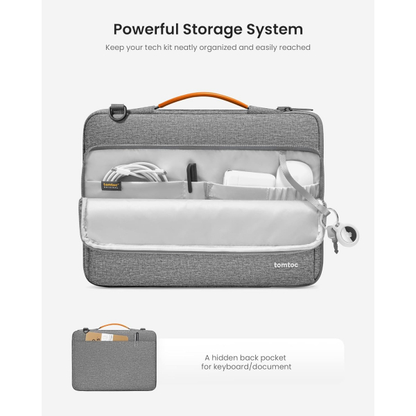 tomtoc 360 MacBook Air/Pro M1/M2 Uyumlu Askl Laptop antas(13 in)-Gray