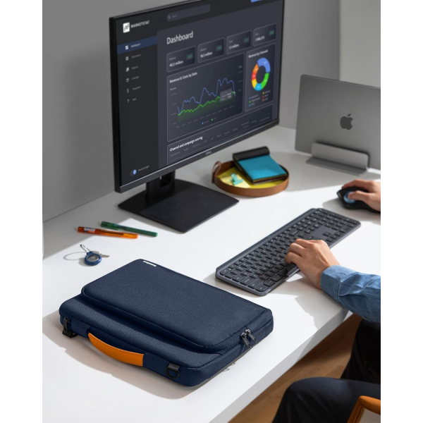 tomtoc 360 MacBook Air/Pro M1/M2 Uyumlu Askl Laptop antas(16 in)-Navy Blue