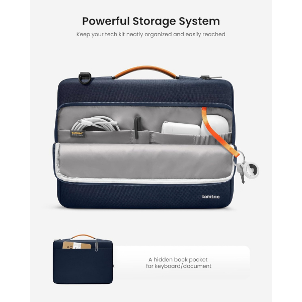 tomtoc 360 MacBook Air/Pro M1/M2 Uyumlu Askl Laptop antas(16 in)-Navy Blue