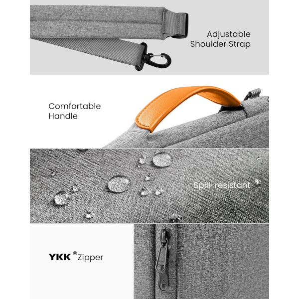 tomtoc 360 MacBook Air/Pro M1/M2 Uyumlu Askl Laptop antas(16 in)-Gray