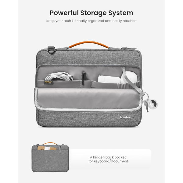 tomtoc 360 MacBook Air/Pro M1/M2 Uyumlu Askl Laptop antas(16 in)-Gray