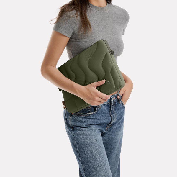 tomtoc 360 Terra Puffy MacBook Air/Pro anta(13 in)-Greenlands