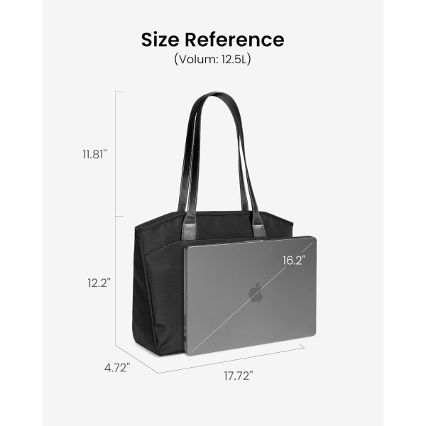tomtoc Versatile-T23 Tote Laptop antas (15-16 in)-Black 