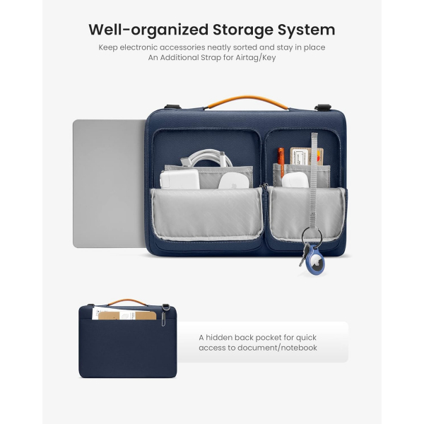 tomtoc Defender A42 Laptop Omuz �antas� (13 �n�)-Dark Blue