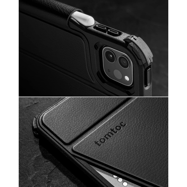 tomtoc Detachable Ultra iPad Pro Klf (11 in)-Leather Black