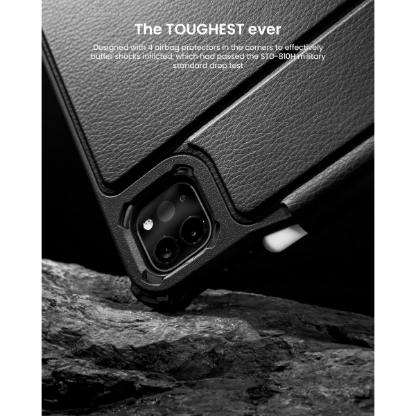 tomtoc Detachable Ultra iPad Pro Klf (11 in)-Leather Black