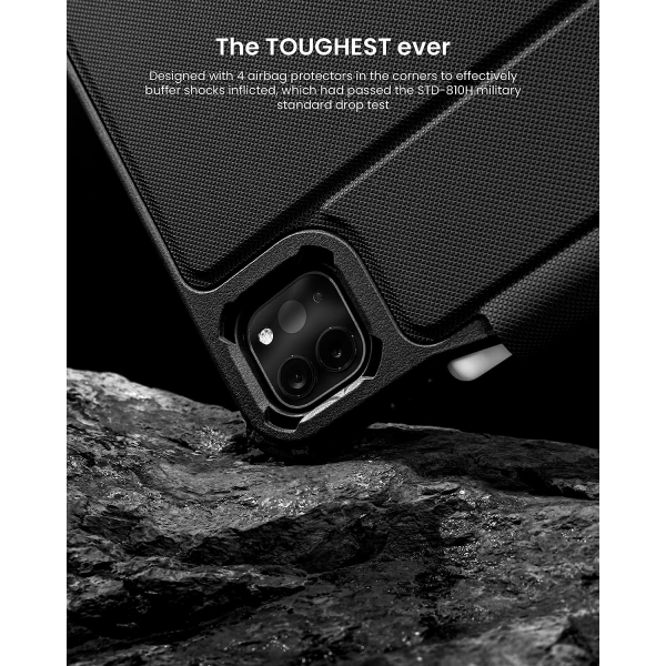 tomtoc Detachable Ultra iPad Pro Klf (11 in)-Diamond Black