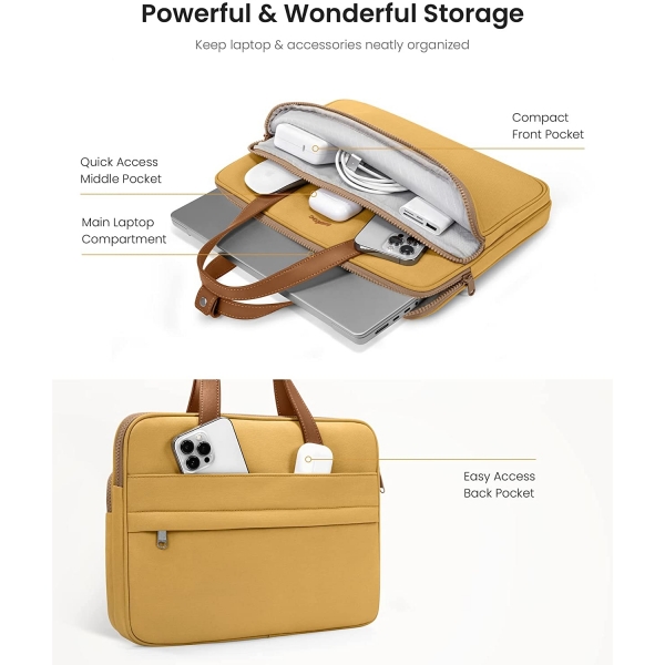 tomtoc A12 Laptop Omuz antas (13-14 in) -Yellow