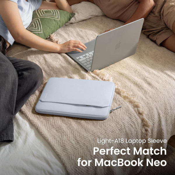 tomtoc Light A18 MacBook Neo Laptop �antas� (13 in�)-Light Blue