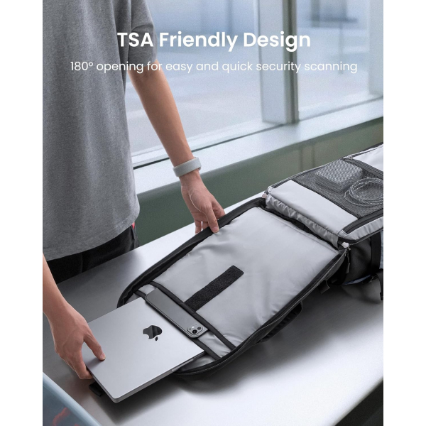 tomtoc Navigator T66 Ripstop Laptop S�rt �antas� (28 L)-Silver Gray