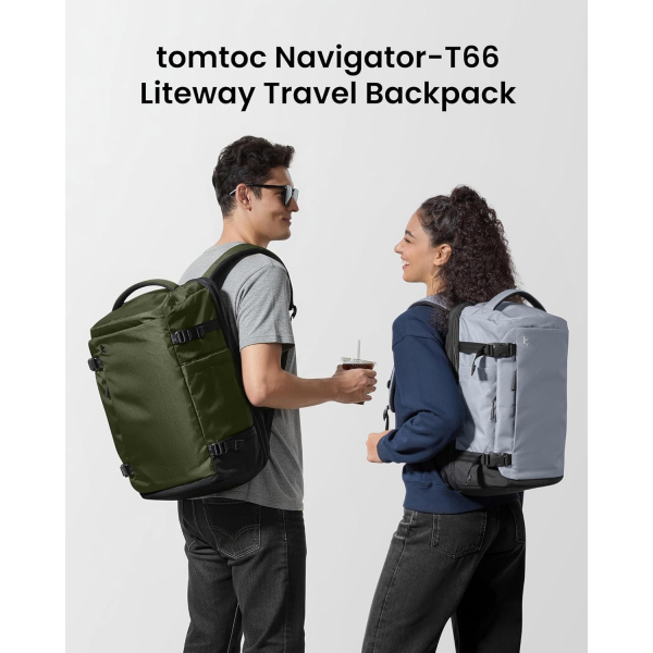 tomtoc Navigator T66 Ripstop Laptop S�rt �antas� (28 L)-Green