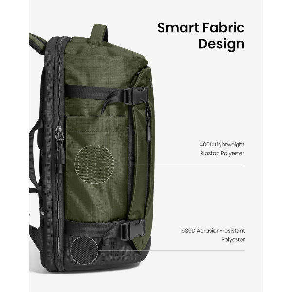 tomtoc Navigator T66 Ripstop Laptop S�rt �antas� (28 L)-Green