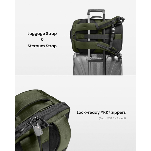 tomtoc Navigator T66 Ripstop Laptop S�rt �antas� (28 L)-Green