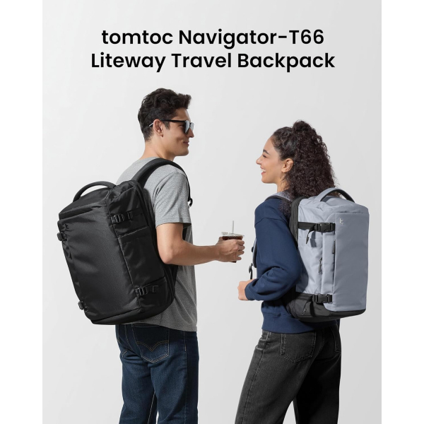 tomtoc Navigator T66 Ripstop Laptop S�rt �antas� (28 L)-Black