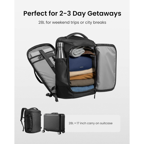 tomtoc Navigator T66 Ripstop Laptop S�rt �antas� (28 L)-Black
