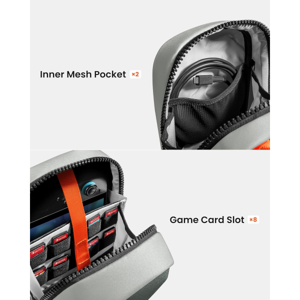tomtoc Nintendo Switch 2 Uyumlu Askl anta-Gray