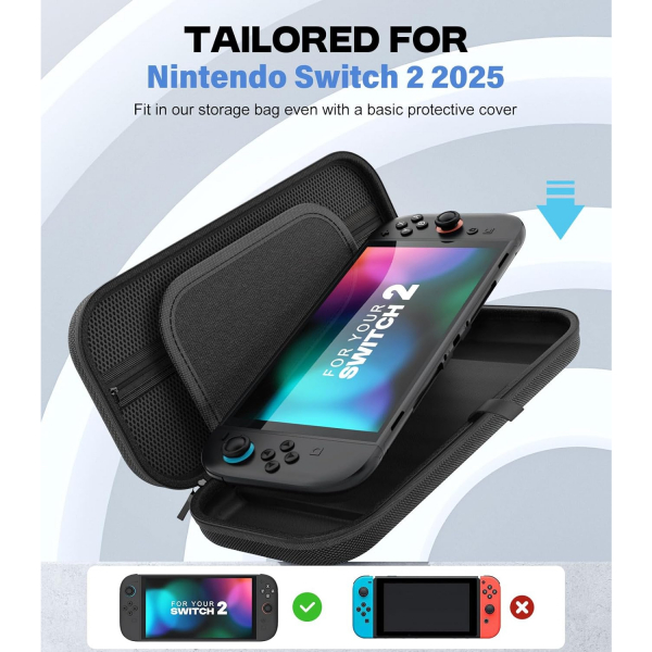 MoKo Nintendo Switch 2 Uyumlu anta-Black