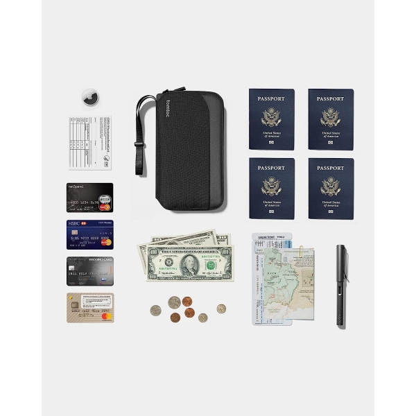 tomtoc Su Geirmez Pasaport/Kartlk Organize antas-Black