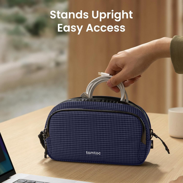 tomtoc Tanabilir Saklama antas-Navy Blue Plaid 