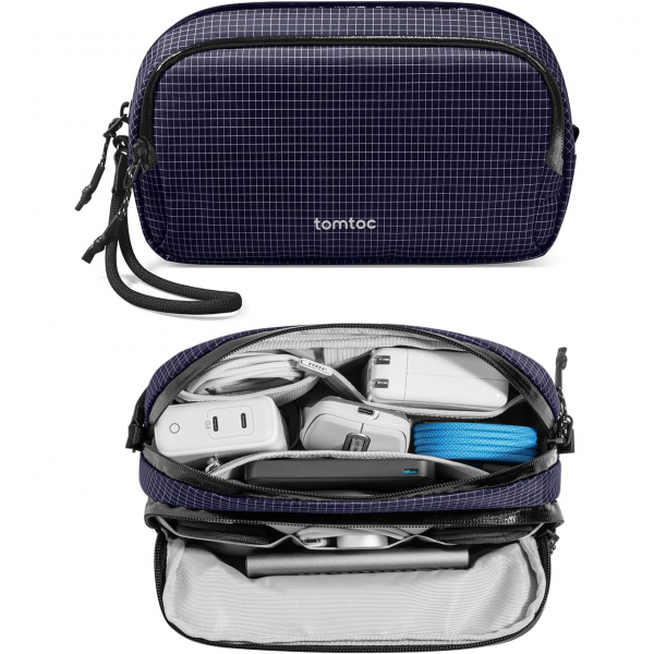 tomtoc Tanabilir Saklama antas-Navy Blue Plaid 