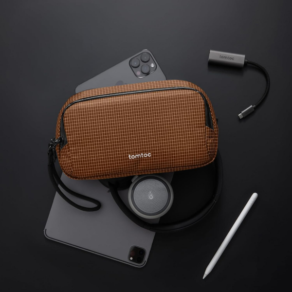 tomtoc Tanabilir Saklama antas-Brown Plaid 