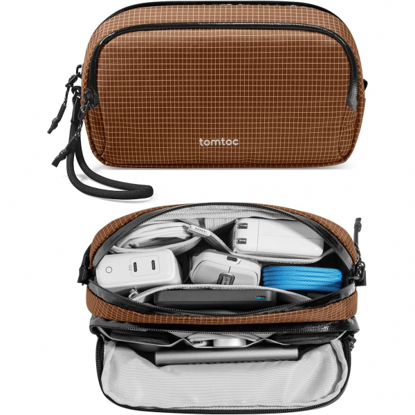 tomtoc Tanabilir Saklama antas-Brown Plaid 