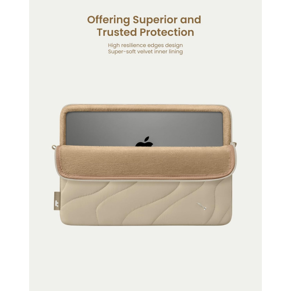 tomtoc Terra A27 Puffy Laptop �antas� (14 in�)-Dune Shade