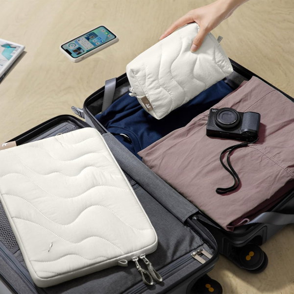 tomtoc Terra A27 Puffy Laptop �antas� Seti (14 in�)-Snowberg