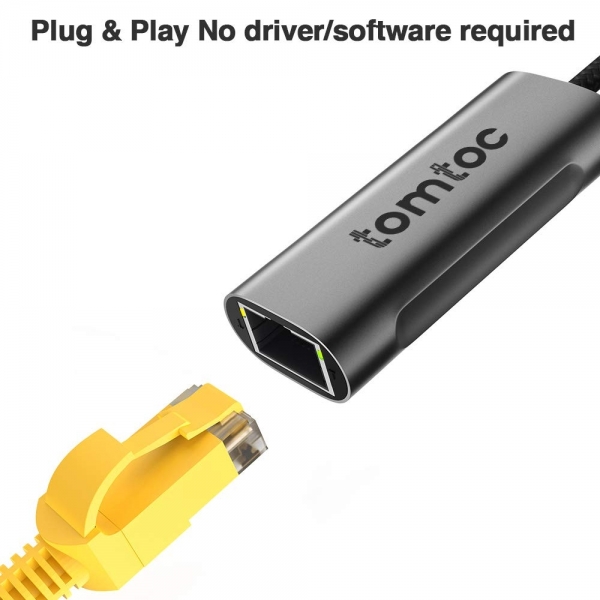 tomtoc USB C 3.0 to Ethernet Adaptr