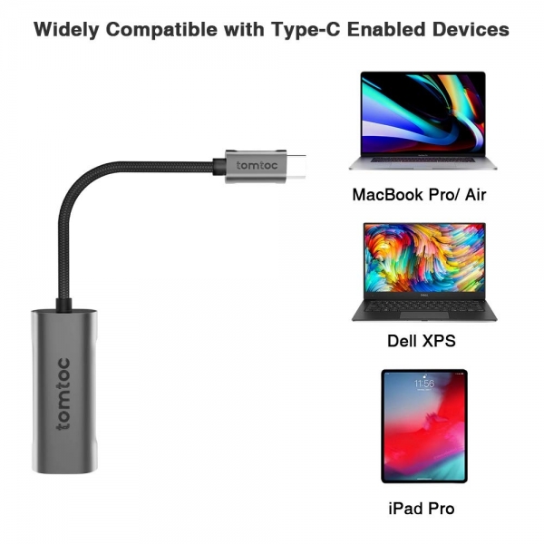 tomtoc USB C 3.0 to Ethernet Adaptr