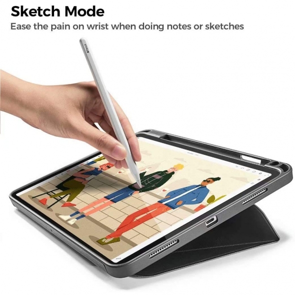 tomtoc iPad Pro Kalem B�lmeli K�l�f (11 in�)-Black