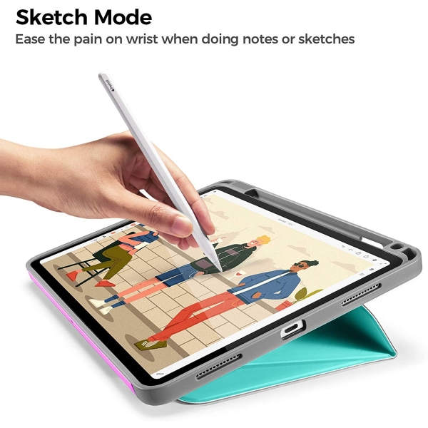 tomtoc iPad Pro Kalem B�lmeli K�l�f (11 in�)-BlueMint