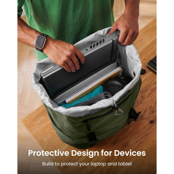 tomtoc VintPack TA1 Laptop S�rt �antas� (22 L)-Green Light