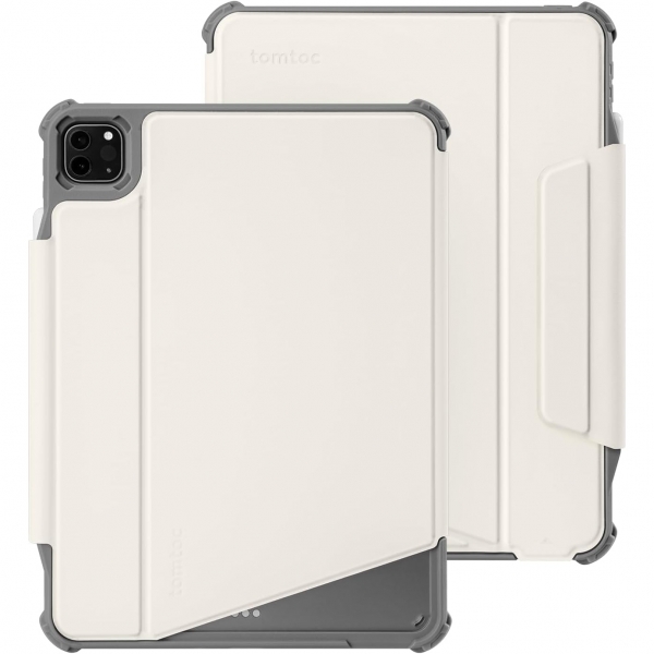 tomtoc iPad Pro 3./4.Nesil M2/M1 Uyumlu Manyetik Standl Klf(11 in)-White