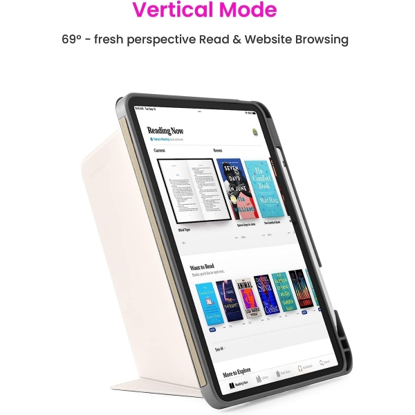Tomtoc  Modlu iPad 10.Nesil Uyumlu Koruyucu Klf(10.9 in)-White