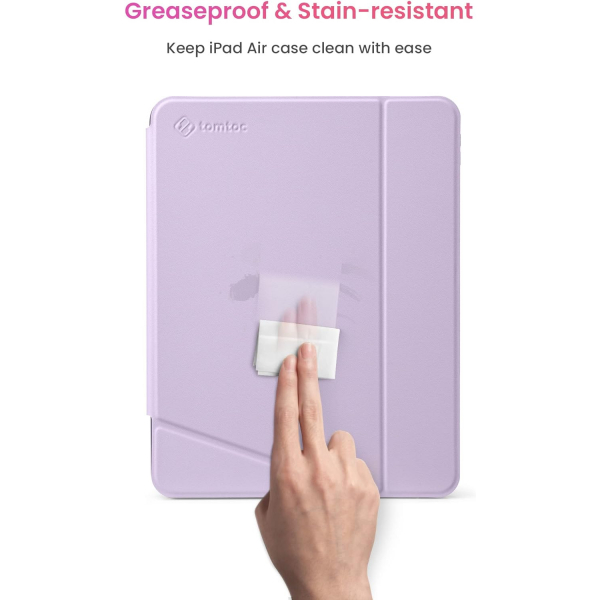tomtoc iPad Air Kalem Blmeli Klf (11 in)(6.Nesil)-Lavender
