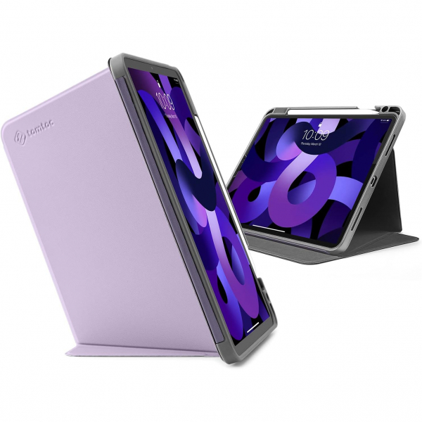 tomtoc iPad Air Kalem Blmeli Klf (11 in)(6.Nesil)-Lavender