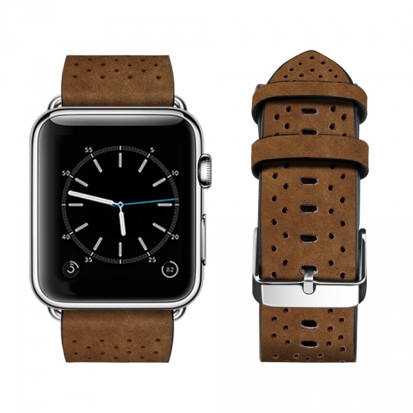 top4cus Apple Watch Deri Kay (42mm)-Breathable style - Brown
