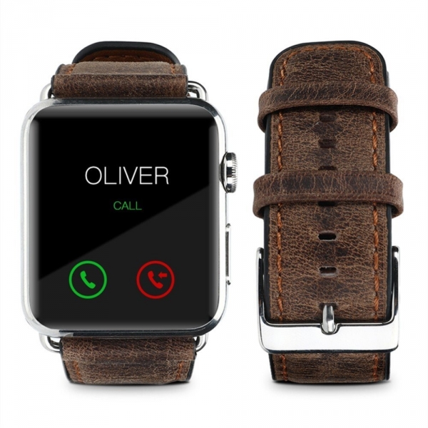 top4cus Apple Watch Deri Kay (42mm)-Retro style - Brown