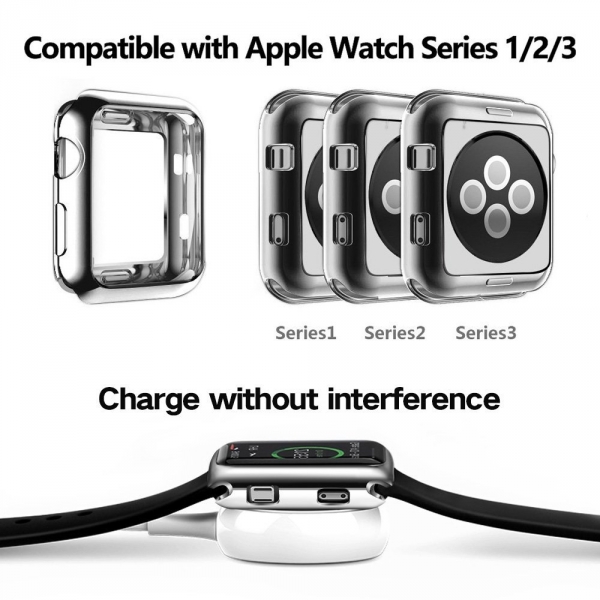 top4cus Apple Watch Silikon Klf (38mm)-Silver