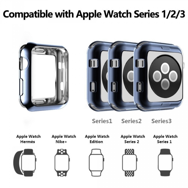 top4cus Apple Watch Silikon Klf (38mm)-Gray