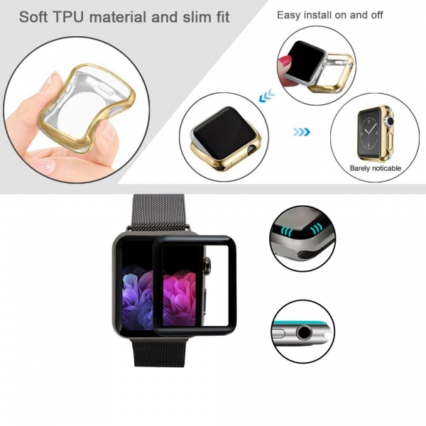 top4cus Apple Watch Silikon Klf (42mm)-Gold