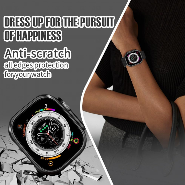 top4cus Apple Watch 11/10 Koruyucu K�l�f 46 mm-Black