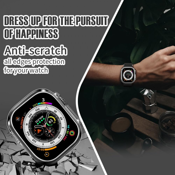 top4cus Apple Watch Ultra 49 mm Koruyucu K�l�f-Clear