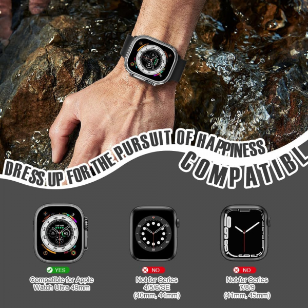 top4cus Apple Watch Ultra 49 mm Koruyucu K�l�f-Clear