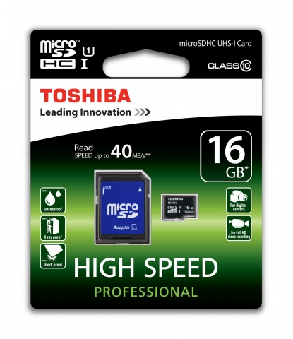 Toshiba 16 GB MICRO SDHC UHS-1-6A C10 40MB/sn