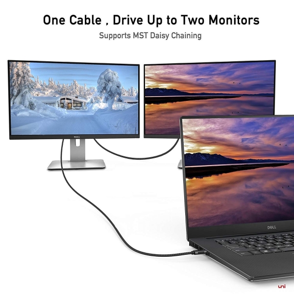 uni USB C to DisplayPort Kablosu (0.9M)